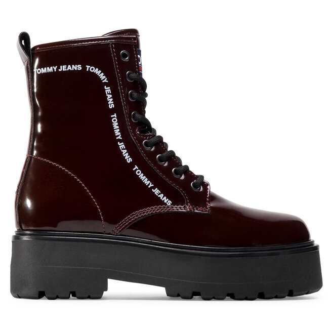 Tommy Jeans Patent Lace Up 