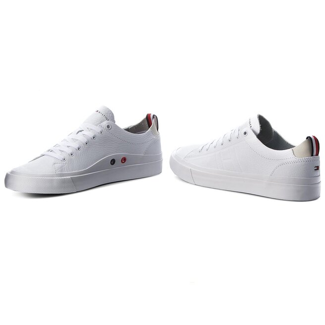 Tommy hilfiger unlined low cut leather sneaker cheap