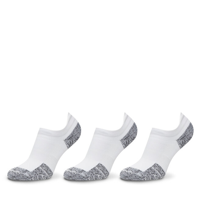Zestaw 3 par niskich skarpet unisex Under Armour UA ArmourDry® Run - Biały