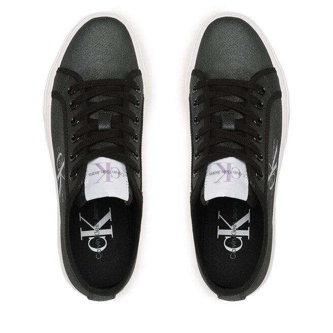 Calvin Klein Jeans Tenisky Calvin Klein Jeans Cupsole Flatform Ny Pearl Wn YW0YW01221 Black/Lavender Aura BEH