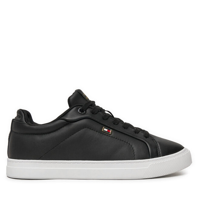 Sneakersy Tommy Hilfiger Icon Court Sneaker Flag - Czarny