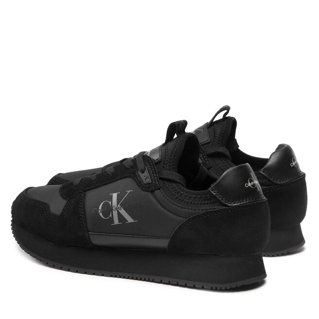 Calvin Klein Jeans Αθλητικά Calvin Klein Jeans Runner Sock Laceup Ny-Lth YM0YM00553 Triple Black 0GL