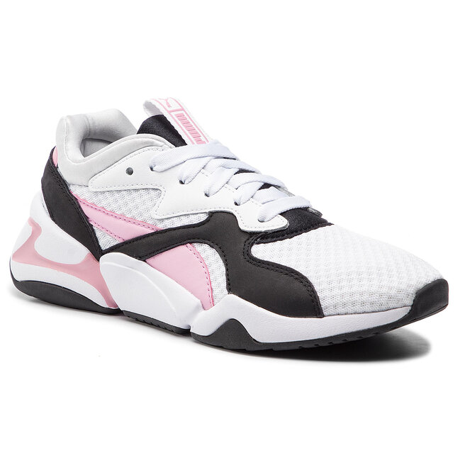 Puma nova 90's block white and pink on sale trainers