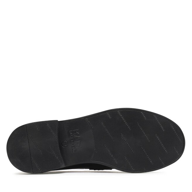 KARL LAGERFELD Loafersy KARL LAGERFELD KL41420 Black Lthr w/Silver