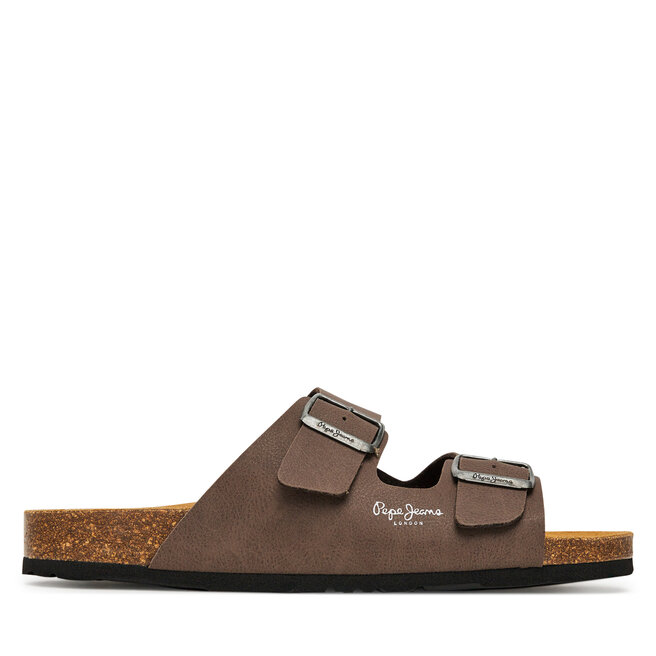 Klapki Pepe Jeans Bio M Double Chicago - Brązowy