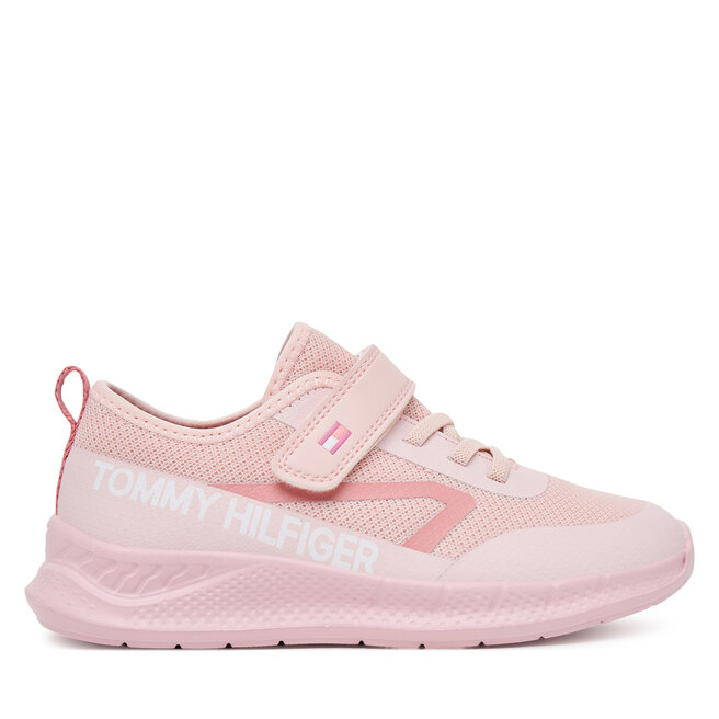 Sneakersy Tommy Hilfiger Low Cut Lace-Up/Velcro Sneaker - S Różowy