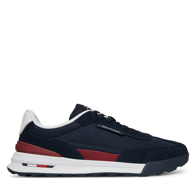 Sneakersy Tommy Hilfiger Retro Runner Nylon Mix - Granatowy