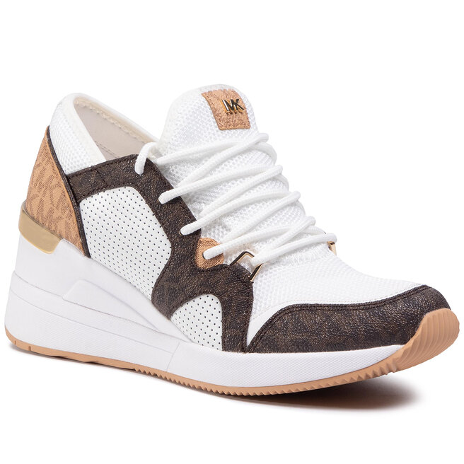 Sneakers MICHAEL Michael Kors Liv Trainer 43T0LVFS4D Wht Brown