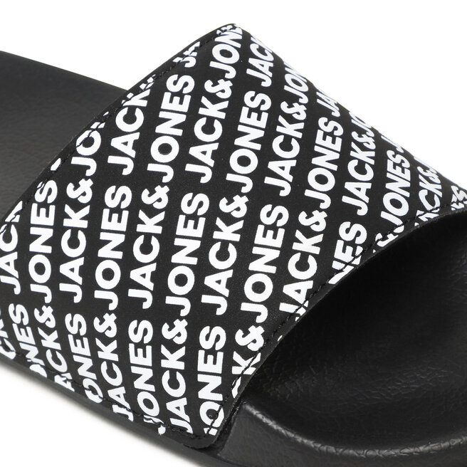 Jack&Jones Natikači Jack&Jones Jfwlarry Slider Aop Logo 12191177 Anthracite