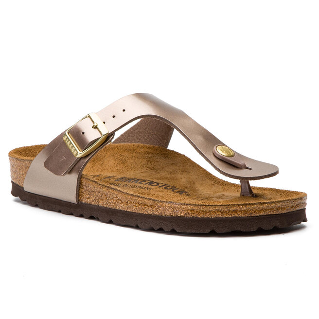 Tongs Birkenstock Gizeh Bs 1012984 Electric Metallic Taupe