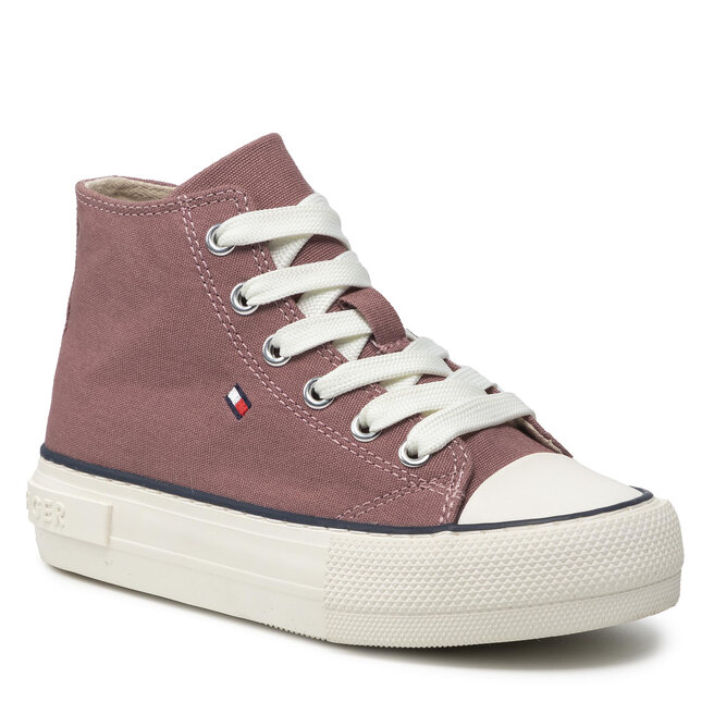 Teniși Tommy Hilfiger High Top Lace-Up Sneaker T3A4-32119-0890 M Antique Rose 303