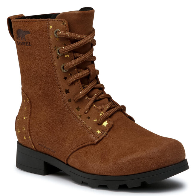 Kozaki Sorel Youth Emelie Short Lace NY3882 Tan 242