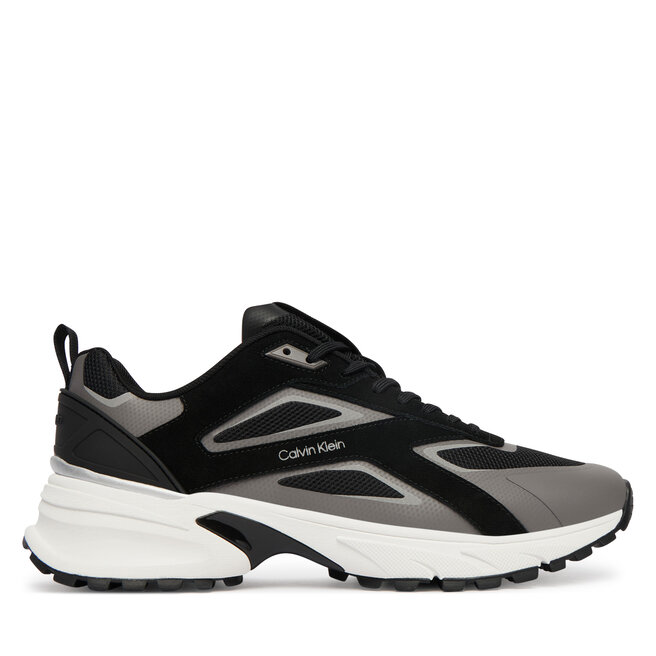 Sneakersy Calvin Klein Hike Runner Ck Stripe Mix Ny-Su HM0HM02220 Czarny - męskie