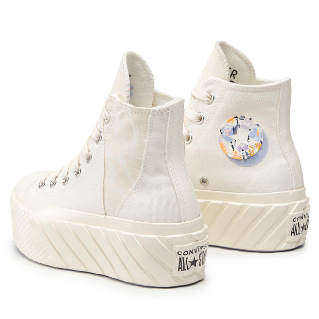 Converse Кецове Converse Ctas Lift Hi A01732C Egret/Egret/Serene Saphire
