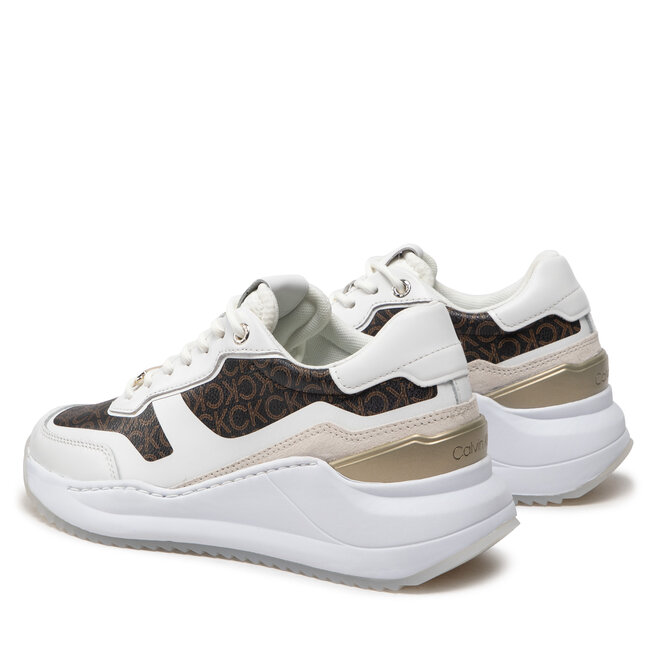 Calvin Klein Sneakers Calvin Klein Chunky Inter Wdg Lace Up HW0HW01272 White/Brown Mono 0K4