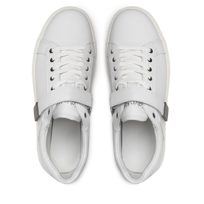 Calvin Klein Сникърси Calvin Klein Low Top Lace Up W/Plaque HM0HM00919 Bright White YBR