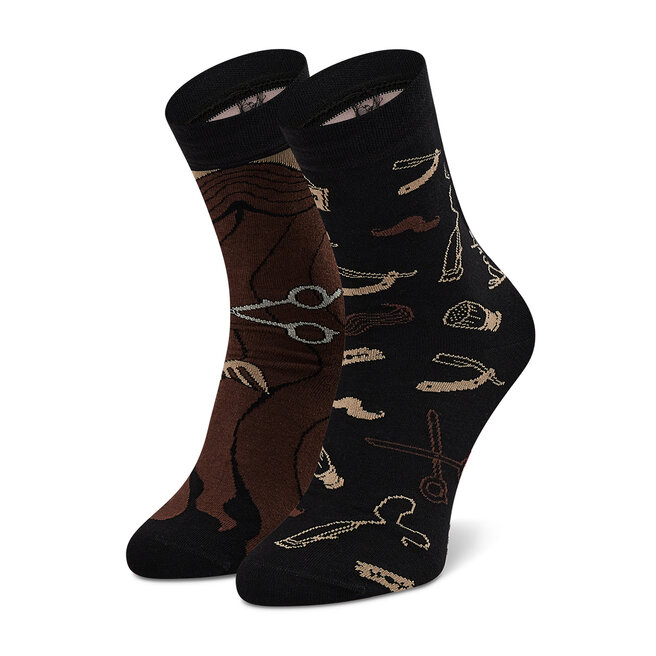 Șosete Înalte Unisex Cup of Sox Przycięte Kędziory Negru Cup imagine noua