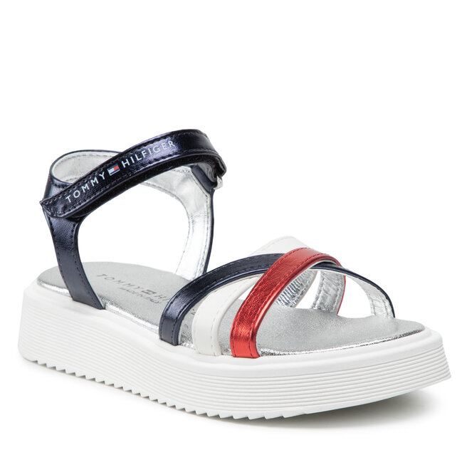 Sandale Tommy Hilfiger Velcro Sandal T4A2-32184-0371 M Blue/White/Red Y004