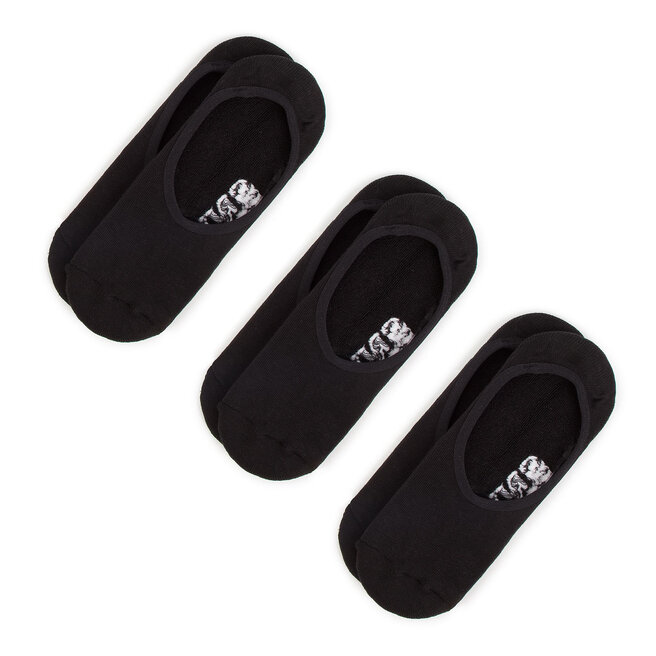 Set de 3 perechi de șosete scurte de damă Vans Mn Classic Super No VN000XS9BLK Black