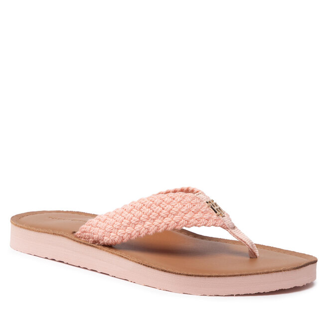 Tommy hilfiger leather hotsell footbed flip flops