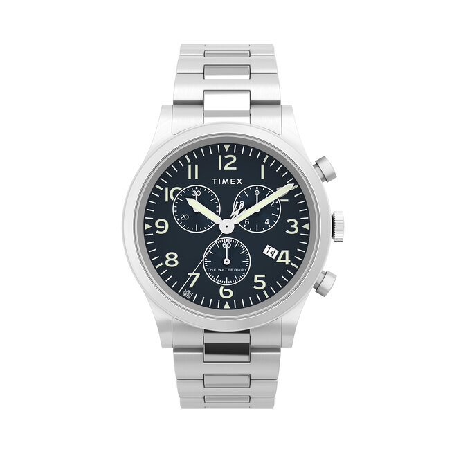 Zegarek Timex Waterbury Traditional Chronograph - Srebrny