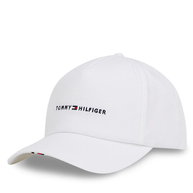 Czapka z daszkiem Tommy Hilfiger Th Foundation Soft 6 Panel Cap - Biały