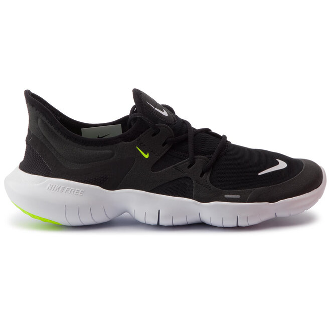 nike free rn black white