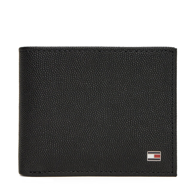 Duży Portfel Męski Tommy Hilfiger Th Flag Mini Cc Wallet - Czarny