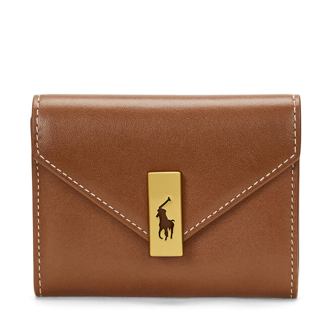 Mały Portfel Damski Polo Ralph Lauren - Brązowy