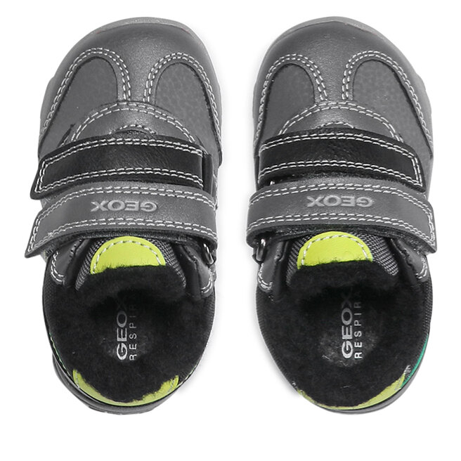 Geox Sneakersy Geox B Balu' B.A B1636A 0CEME C1267 Dk Grey/Lime