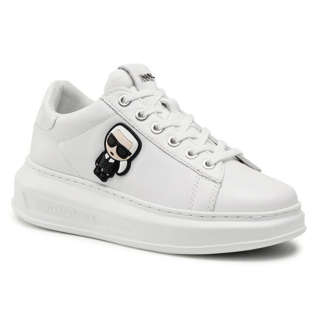 Sneakers KARL LAGERFELD KL62530 White Lthr/Mono epantofi-Femei-Pantofi-Sneakerși imagine noua
