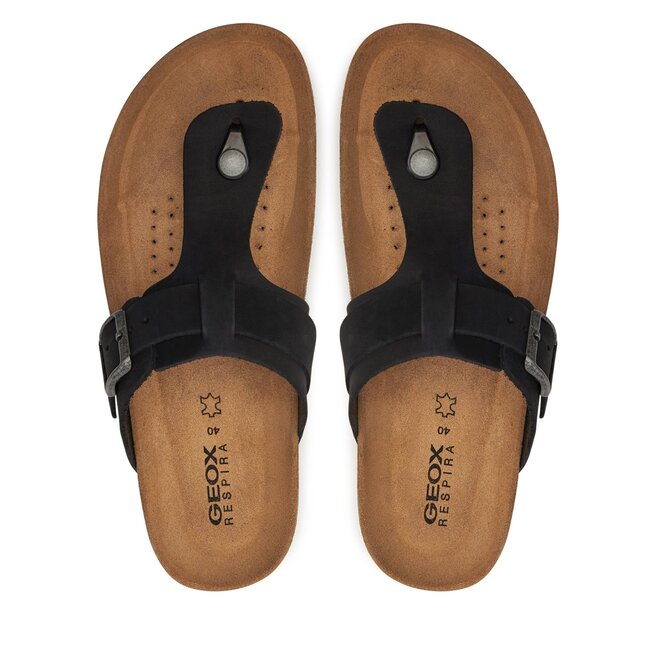 Japonki Geox U Sandal Ghita D U159VD 00032 C9999 Czarny -