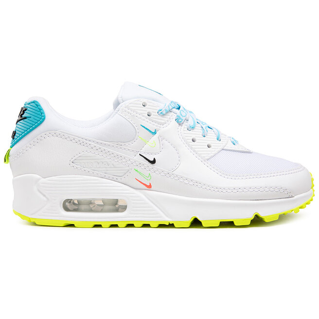 Batai Nike Air Max 90 Ww CK7069 100 White/White/Blue Fury/Volt •  Www.eavalyne.lt