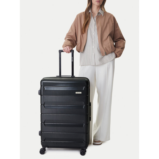 Walizka duża GINO ROSSI CEO-GIN-L-005-BLACK Czarny -