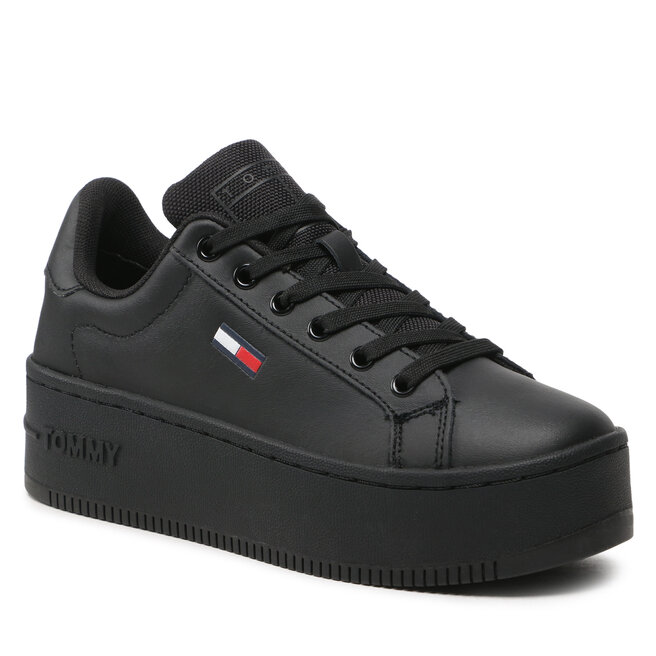 Sneakers Tommy Jeans Flatform Ess EN0EN02043 Triple Black 0GK
