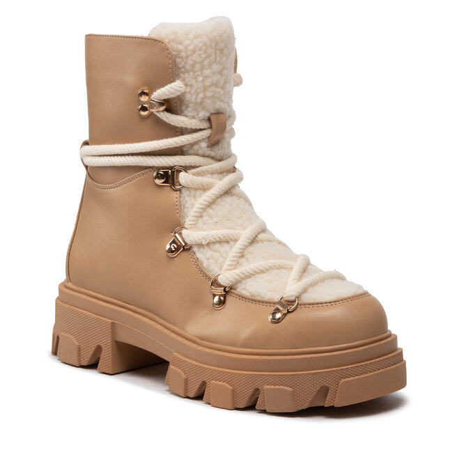 DeeZee Polokozačky DeeZee ZALL13107-24 Dark Beige