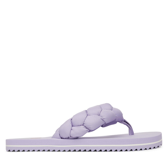 Japonki Tommy Jeans Braided Thong Beach Sandal - Fioletowy