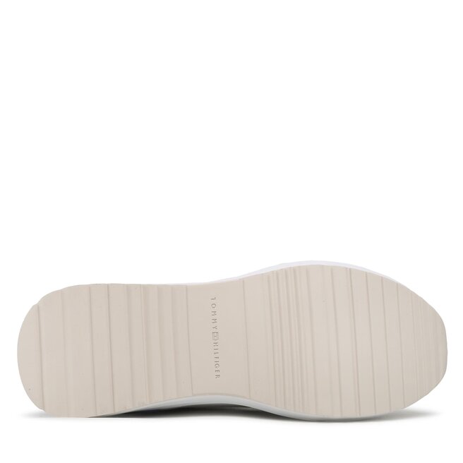 Tommy Hilfiger Sneakers Tommy Hilfiger Runner With Heel Detail FW0FW06621 Ecru YBL