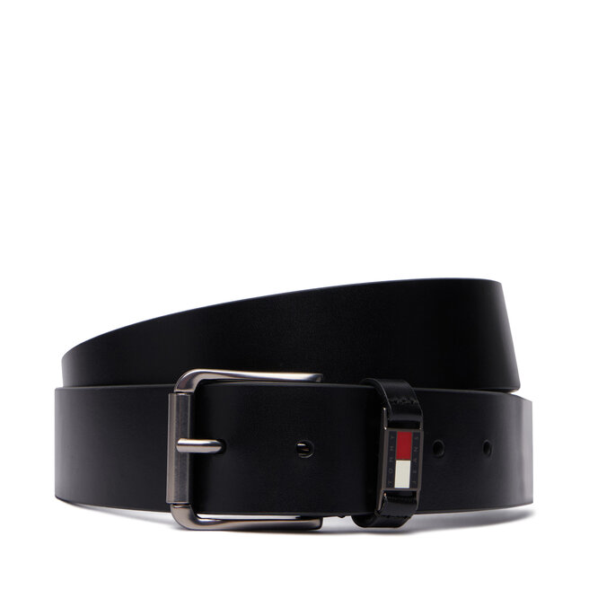 Pasek Tommy Jeans Tjm Tommy Roller Buckle 4.0 AM0AM14460 Czarny -