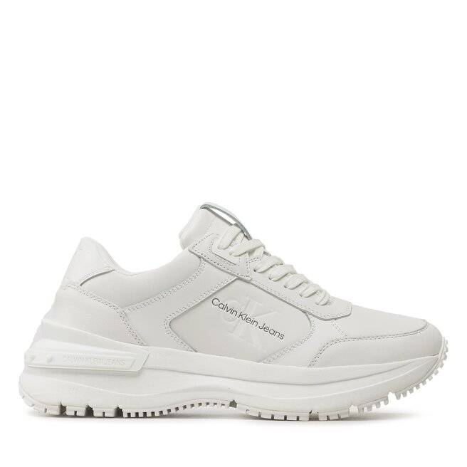 Calvin Klein Jeans Сникърси Calvin Klein Jeans Chunky Runn Laceup Low Lth YM0YM00521 Triple White 0K8