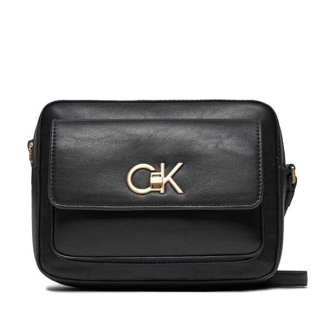 Torebka Calvin Klein Re-Lock Camera Bag W/Flap - Czarny