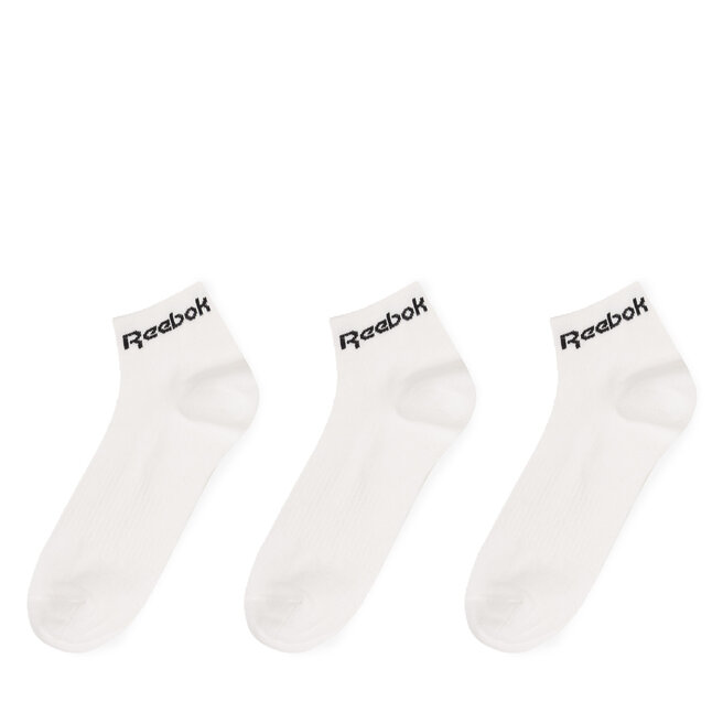 Zestaw 3 par niskich skarpet unisex Reebok ACT CORE ANKLE SOCK - Biały
