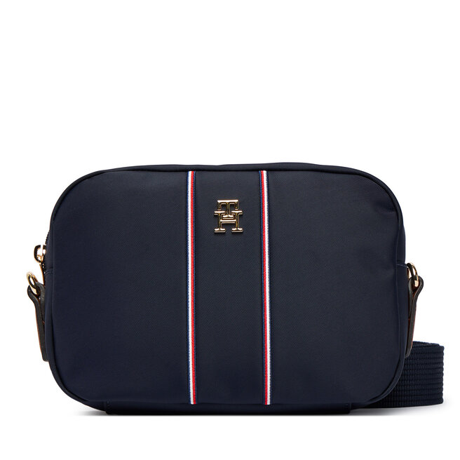 Torebka Tommy Hilfiger Popette Camera Bag Corp AW0AW17710 Granatowy -