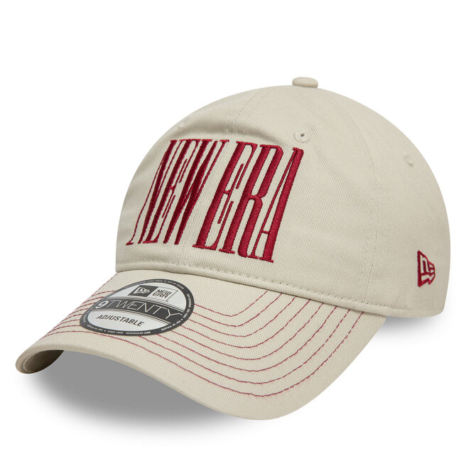 Czapka z daszkiem New Era Wordmark 9TWENTY - Beżowy