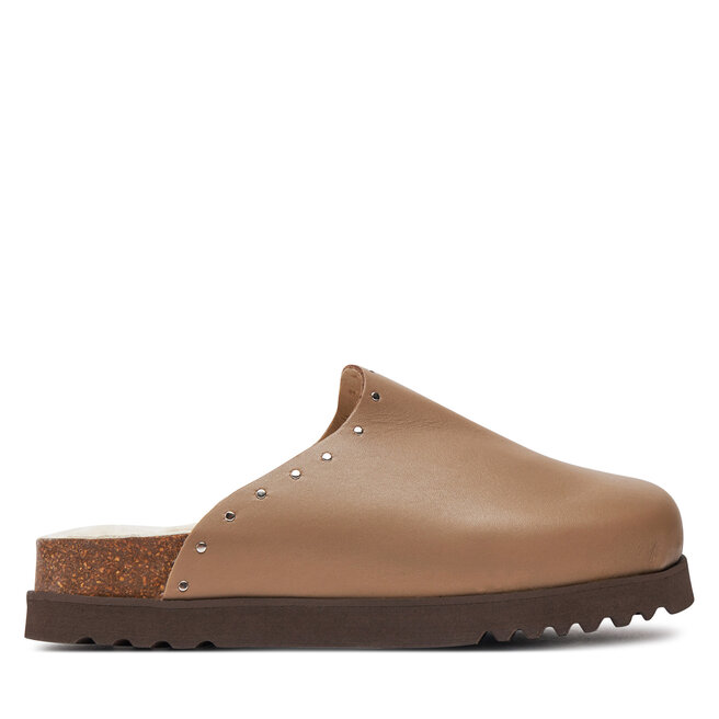 Klapki Scholl Fae Studs - Brązowy