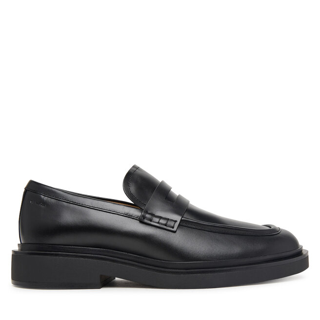 Półbuty Calvin Klein Sq Rubber Band Loafer Wax Lth HM0HM02273 Czarny