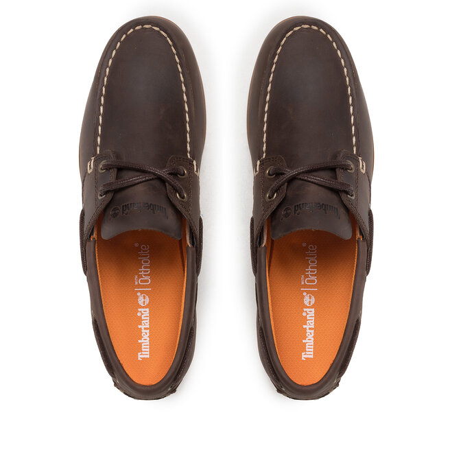 Timberland Pantofi Timberland Cedar Bay Boat Shoe TB0A29YG931 Dk Brown Full Grain