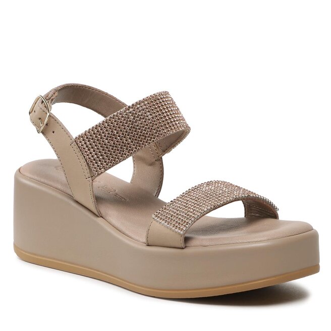 Sandali Igi&Co con zeppa di 6 cm in pelle art. 7665622