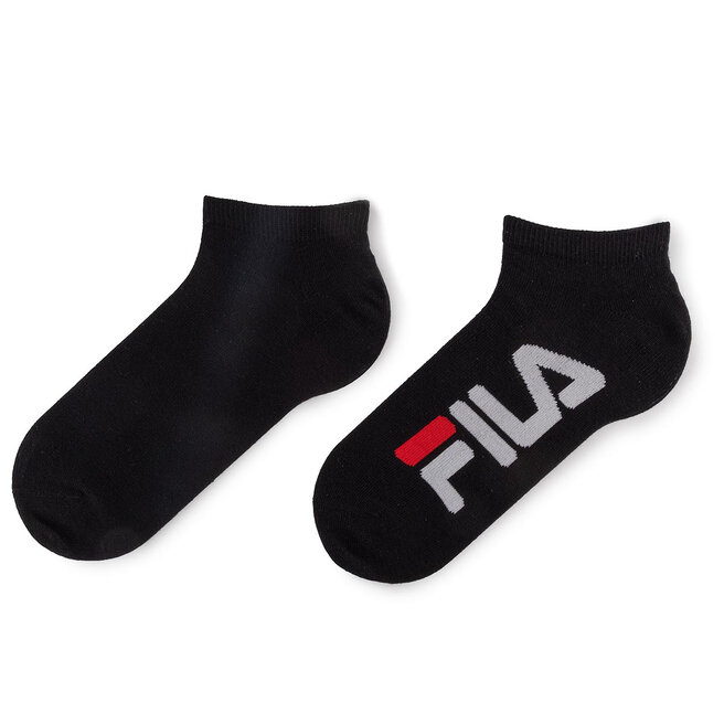Fila Set de 2 perechi de șosete medii unisex Fila Calza Invisibile F9199 Black 200