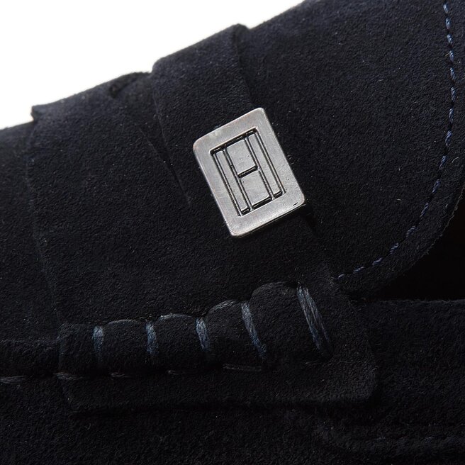 Tommy Hilfiger Mokasinai Tommy Hilfiger Seasonal Hardware Suede Loafer FM0FM01807 Midnight 403